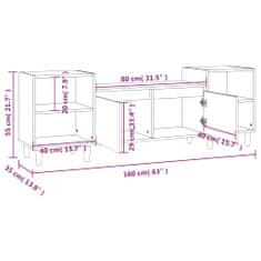 Vidaxl TV omarica betonsko siva 160x35x55 cm inženirski les