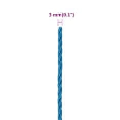 Vidaxl Delovna vrv moder 3 mm 250 m polipropilen