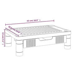 Vidaxl Stojalo za monitor črno 43x30,5x13 cm