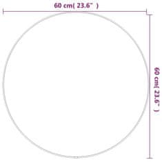 Vidaxl Stensko ogledalo srebrno Ø 60 cm okroglo