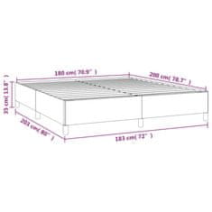 Vidaxl Box spring postelja z vzmetnico modra 180x200 cm blago