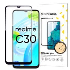 slomart wozinsky polno lepilo kaljeno steklo realme c30 / realme narzo 50i prime 9h kaljeno steklo za celoten zaslon s črnim okvirjem