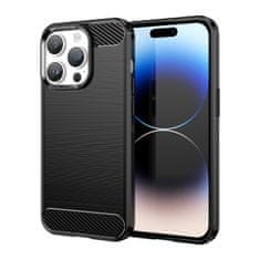 slomart ovitek carbon case za iphone 14 pro max s prilagodljivim gelom, črn