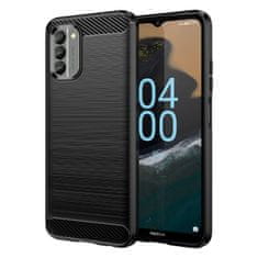 slomart carbon case ovitek za nokia g400 upogljiv silikonski karbon ovitek črn