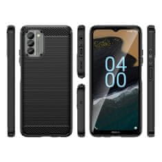 slomart carbon case ovitek za nokia g400 upogljiv silikonski karbon ovitek črn