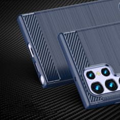 slomart carbon case za samsung galaxy s23 ultra prilagodljiv silikonski carbon ovitek moder