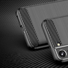 slomart carbon case ovitek za samsung galaxy s23+ upogljiv silikonski carbon ovitek črn