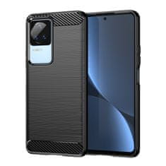 slomart carbon case za xiaomi poco f4 5g upogljiv silikonski carbon ovitek črn