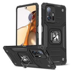 slomart wozinsky ring armor tough hybrid case cover + magnetic mount za xiaomi mi 11t pro / mi 11t black