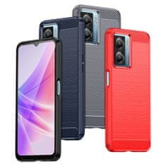 slomart carbon case cover za oppo a57 5g / a57 / a77 5g / a77 / k10 5g, realme v23 5g / narzo 50 5g / q5i 5g fleksibilen silikonski carbon cover črn