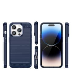 slomart ovitek carbon za iphone 14 pro max upogljiv gel zadnji ovitek moder