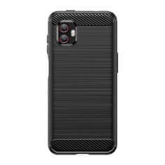 slomart carbon case za samsung galaxy xcover 6 pro upogljiv silikonski carbon ovitek črn