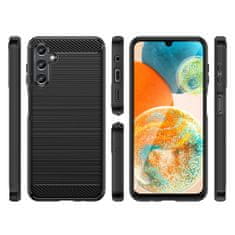 slomart carbon case za samsung galaxy a14 5g upogljiv silikonski carbon ovitek črn