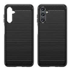 slomart carbon case za samsung galaxy a14 5g upogljiv silikonski carbon ovitek črn