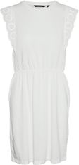 Vero Moda Ženska obleka VMHOLLYN Regular Fit 10265206 Snežno White (Velikost L)