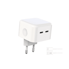 XO Polnilec za telefon L102 2x USB-C PD 35W + USB-C kabel