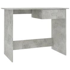 Vidaxl Pisalna miza betonsko siva 100x50x76 cm iverna plošča