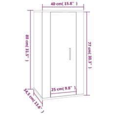 Vidaxl Stenska TV omarica siva sonoma 40x34,5x80 cm