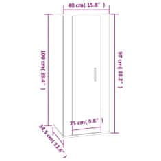 Vidaxl Stenska TV omarica visok sijaj bela 40x34,5x100 cm