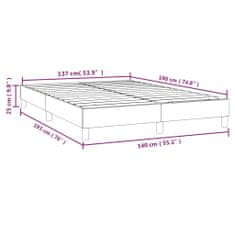 Vidaxl Box spring posteljni okvir temno siv 140x190 cm blago