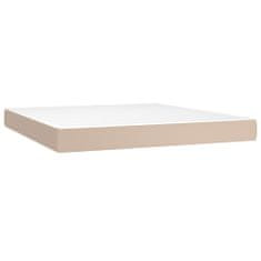 Vidaxl Box spring postelja z vzmetnico kapučino 180x200cm umetno usnje