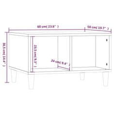 Vidaxl Klubska mizica siva sonoma 60x50x36,5 cm inženirski les