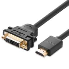 Ugreen kabel DVI 24+5 pin (ženski) - HDMI (moški) adapter kabel 22 cm črn (20136)