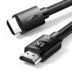 Ugreen Kabel HDMI 2.0 4K z opletom za visoke obremenitve, 2 m, črn