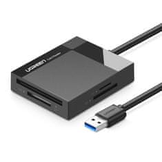 PRO Bralnik pomnilniških kartic SD / micro SD / CF / MS vtič USB 3.0 1m - črn