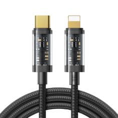 Joyroom Opleten kabel za iPhone USB-C - Lightning PD 20W 1,2 m črn