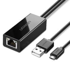 PRO Zunanja omrežna kartica LAN micro USB 100Mbps za Chromecast 1m črna