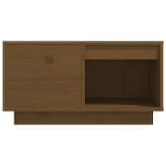 Vidaxl Klubska mizica medeno rjava 60x61x32,5 cm trdna borovina