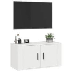 Vidaxl Stenska TV omarica bela 80x34,5x40 cm