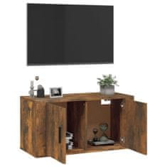 Vidaxl Stenska TV omarica dimljen hrast 80x34,5x40 cm