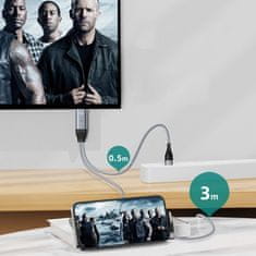 Joyroom Adapter za iPhone iz Lighninga na HDMI 4K USB siv