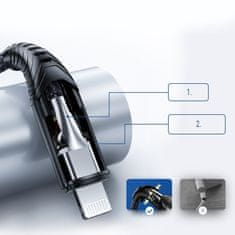 Joyroom MFI USB - Lightning kabel za prenos podatkov in polnjenje 2,1 A 20 W 1,2 m črn (ST-C04)