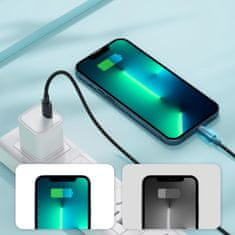 Joyroom Zmogljiv kabel iPhone USB-C - Lightning za hitro polnjenje prenos podatkov 20W 2m črn