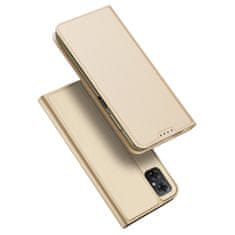 slomart dux ducis skin pro ovitek za xiaomi redmi note 11e /redmi 10 5g / redmi 10 prime+ 5g / poco m4 5g ovitek flip card wallet stand gold