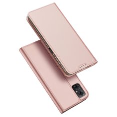 slomart dux ducis skin pro ovitek za xiaomi redmi note 11e /redmi 10 5g / redmi 10 prime+ 5g / poco m4 5g ovitek flip card wallet stand pink