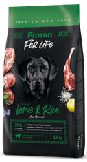 Fitmin For Life Beef & Rice pasji briketi, 12 kg