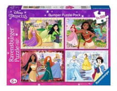 Ravensburger Puzzle Disney: Princese 4x100 kosov