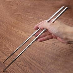 Northix Dolge palčke / chopsticks iz nerjavečega jekla - 38 cm 