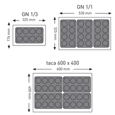 Hendi Silikonski pekači z neprijemljivo prevleko za peko do 260C MUFFINS 176x300mm GN1/3 - Hendi 677209