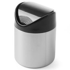 Hendi Koš za smeti namizna posoda za odpadke s pokrovom na tečajih s premerom 120 mm iz nerjavečega jekla - Hendi 440704