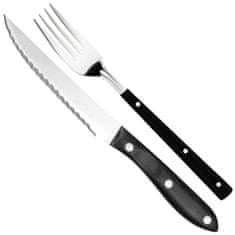 Noah Narezan nož za steak iz nerjavečega jekla, dolg 120 mm + vilice KIT 2 el. - Hendi 841174
