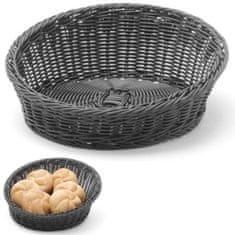 Noah Košara za kruh s poševno košaro za sadje okrogla premera 310 mm črna - Hendi 426579
