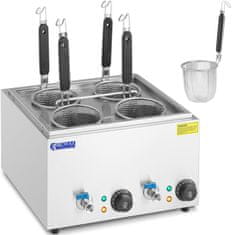 Royal Catering Kuhalnik za testenine s pipami 4 košare 2 x 6,5 l 3000 W