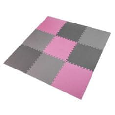 shumee MP10 PUZZLE MAT MULTIPAK ROZA-SIVA 9 KOSOV 10MM ONE FITNESS