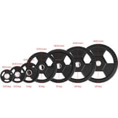 HMS TOH20 Black Rubberised 20 KG Olympic Plates