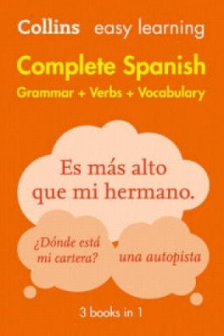 Easy Learning Spanish Complete Grammar, Verbs and Vocabulary (3 books in 1)